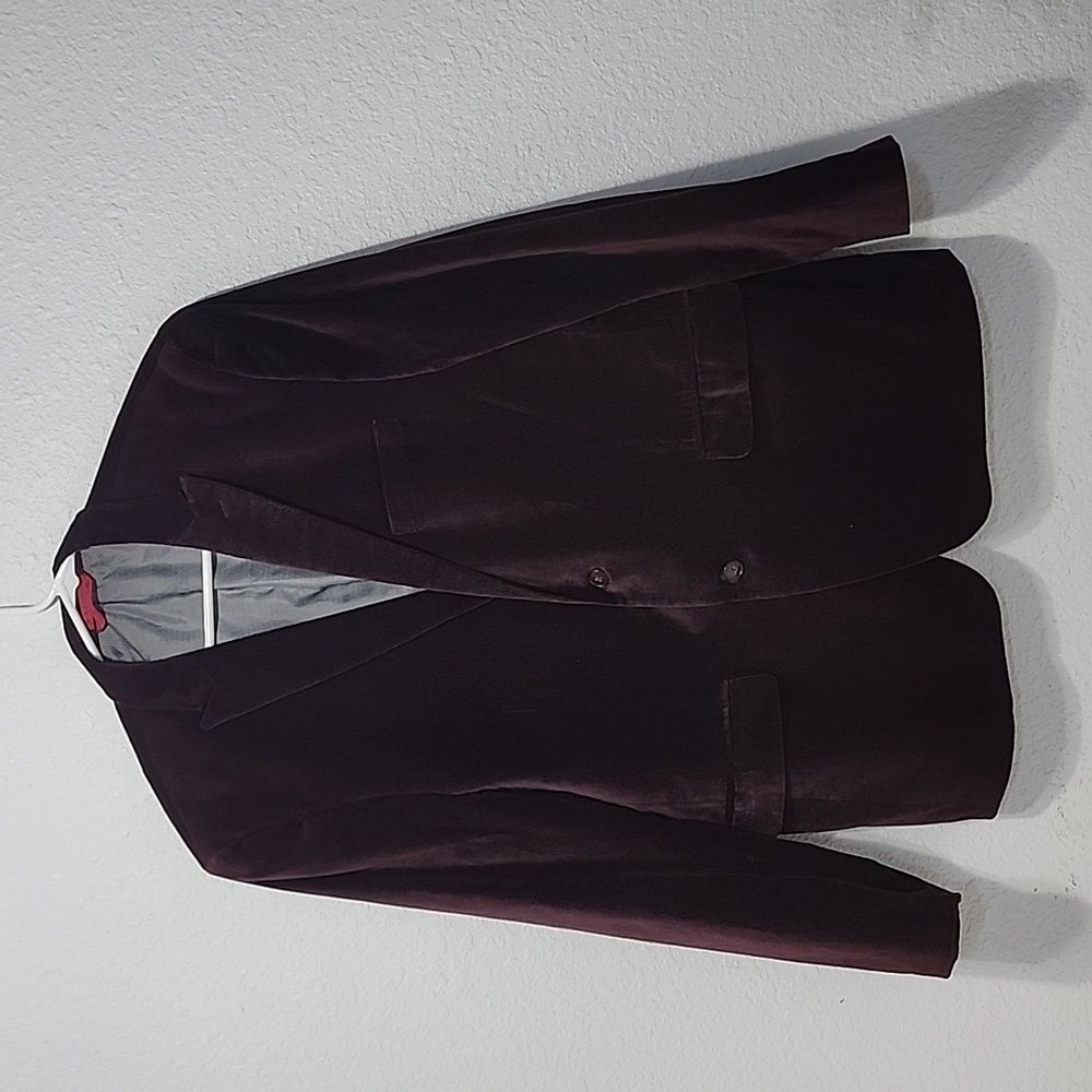 Alfani Velvet Suit Slimfit Men's Burgundy Size 42R